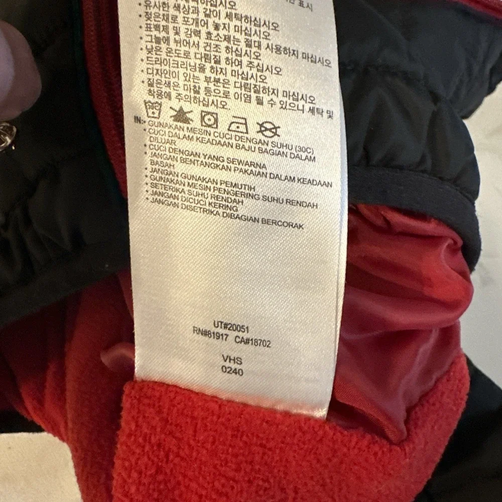 Nike Puffer Jacket Coat Sports Essential Black Red‎ Infant 12M